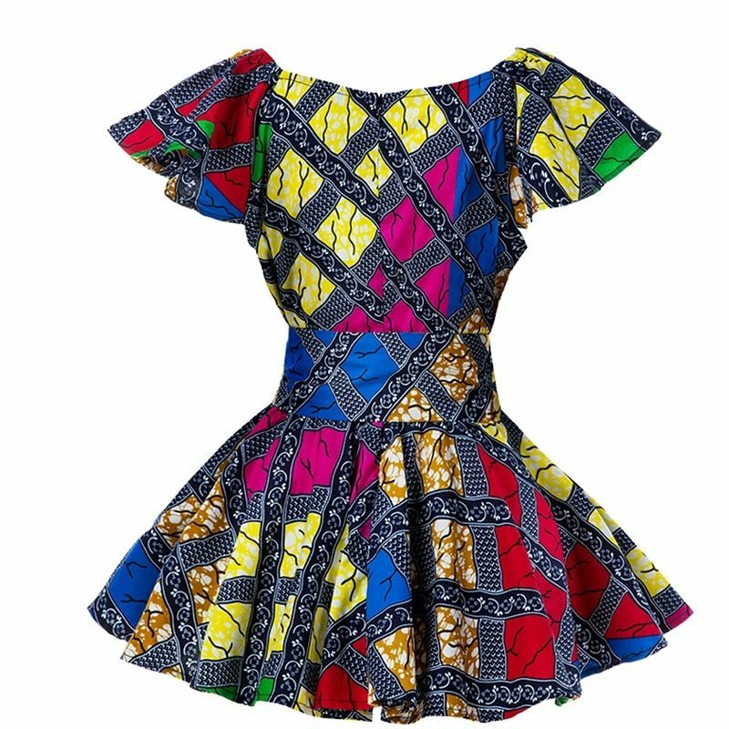 Rita ankara print butterfly sleeve blouse - Ukenia