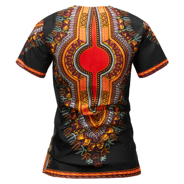 Black dashiki print style summer shirt for men - Ukenia