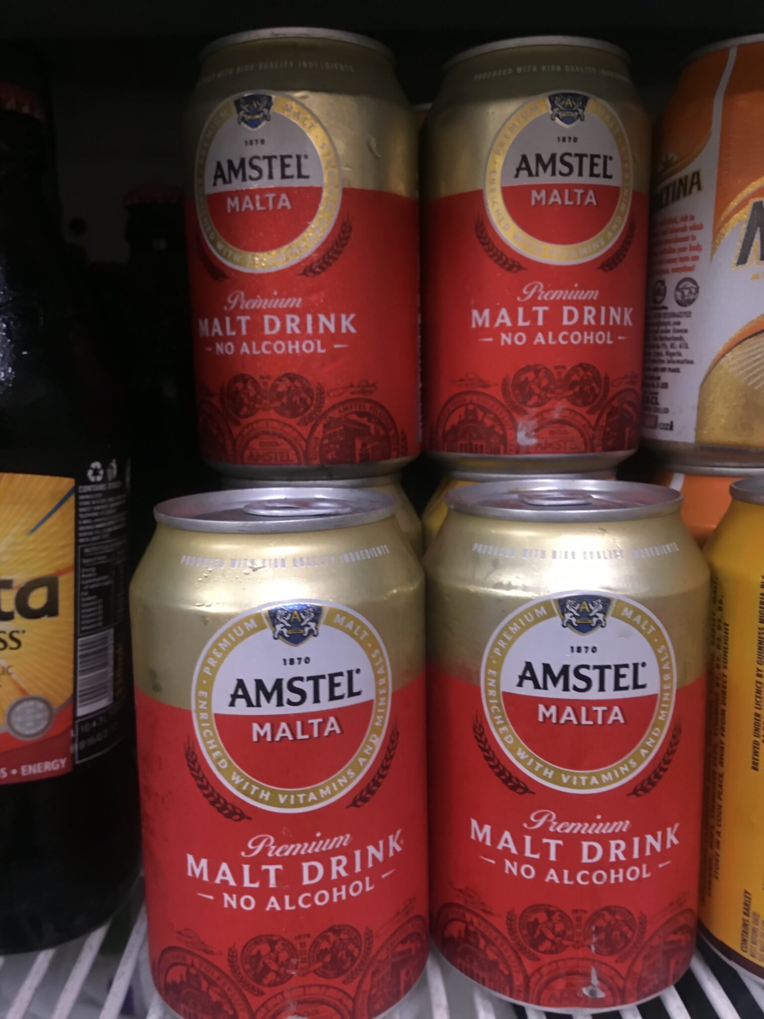 Amstel Malta . Non Alcoholic drink( can ) 330 ml Ukenia